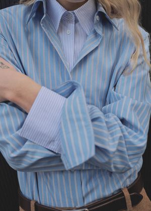 Regular cotton lyocell-blend shirt