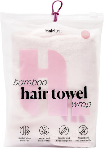 Bamboo Hair Towel Wrap, Pink