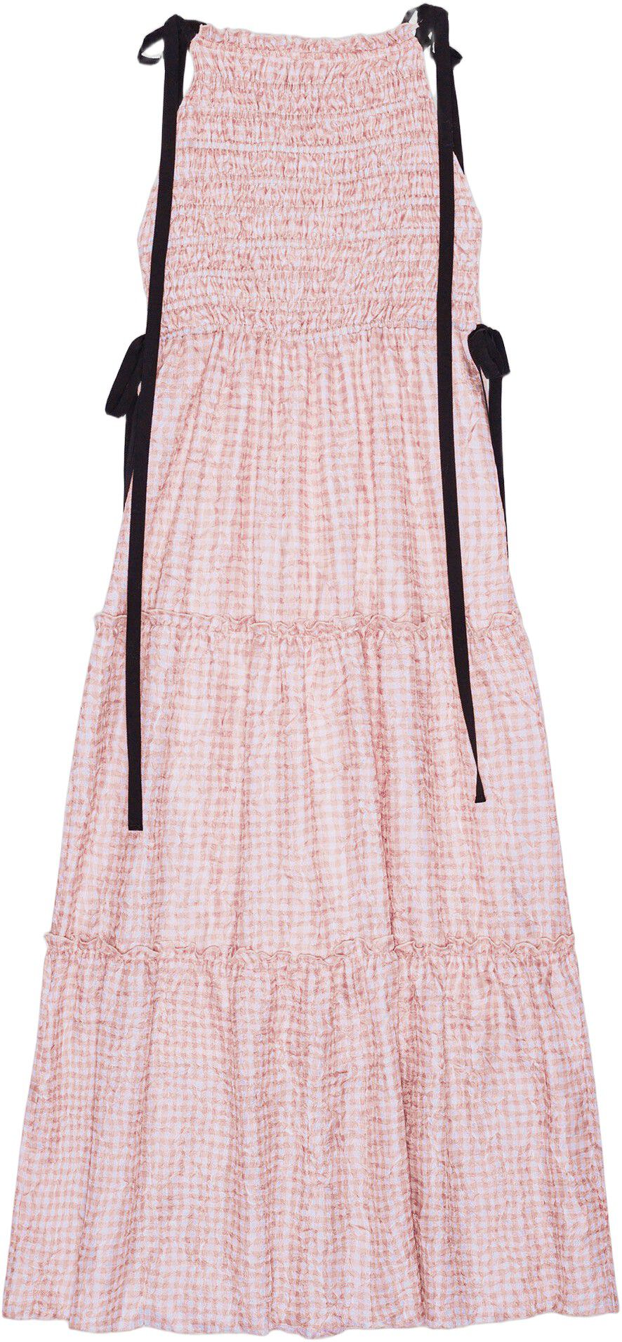 Shibori Pleat Maxi Smock Slip Dress