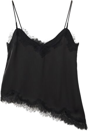 Asymmetric lace camisole top