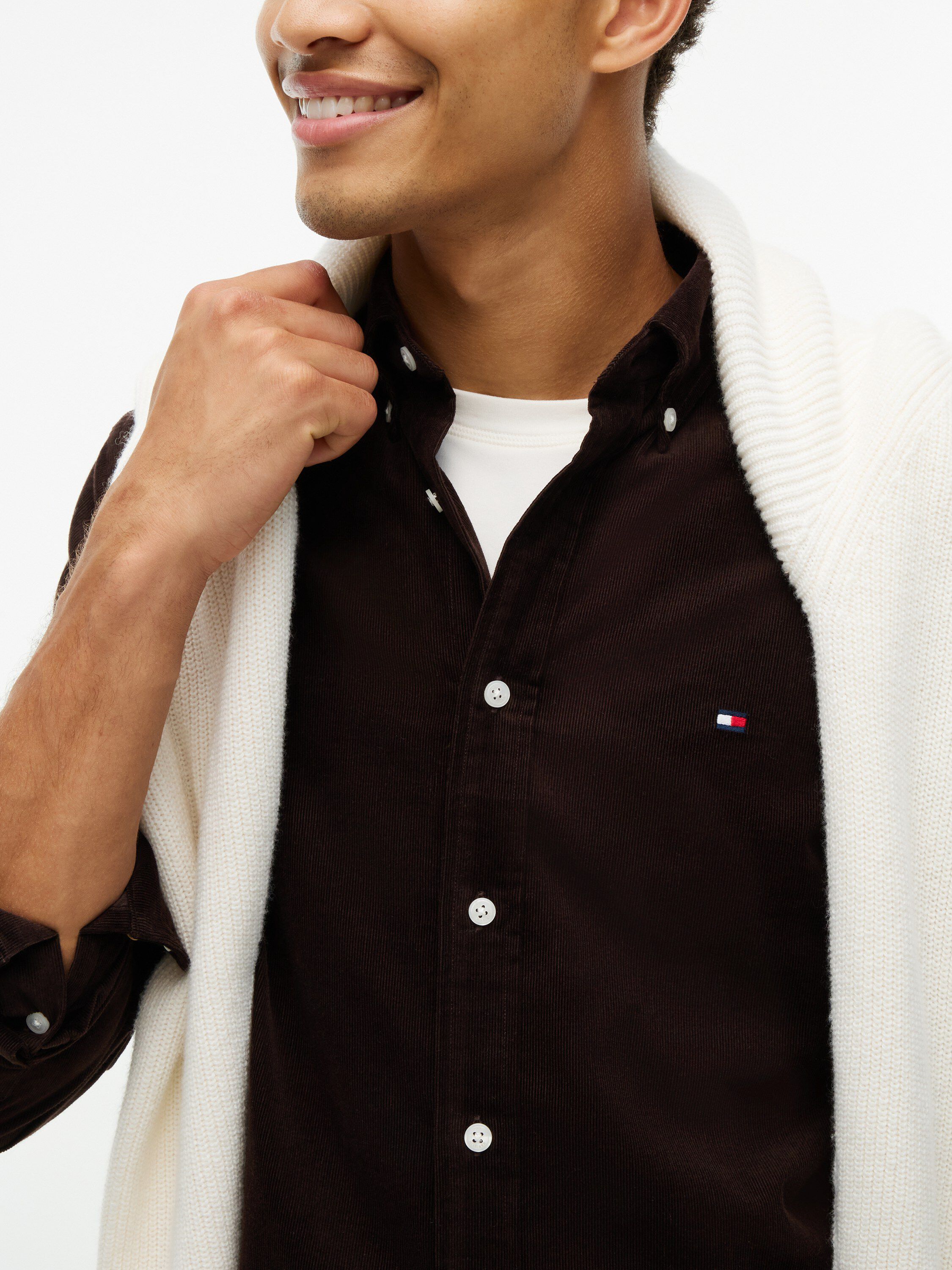 Regular Fit Fine Corduroy Shirt