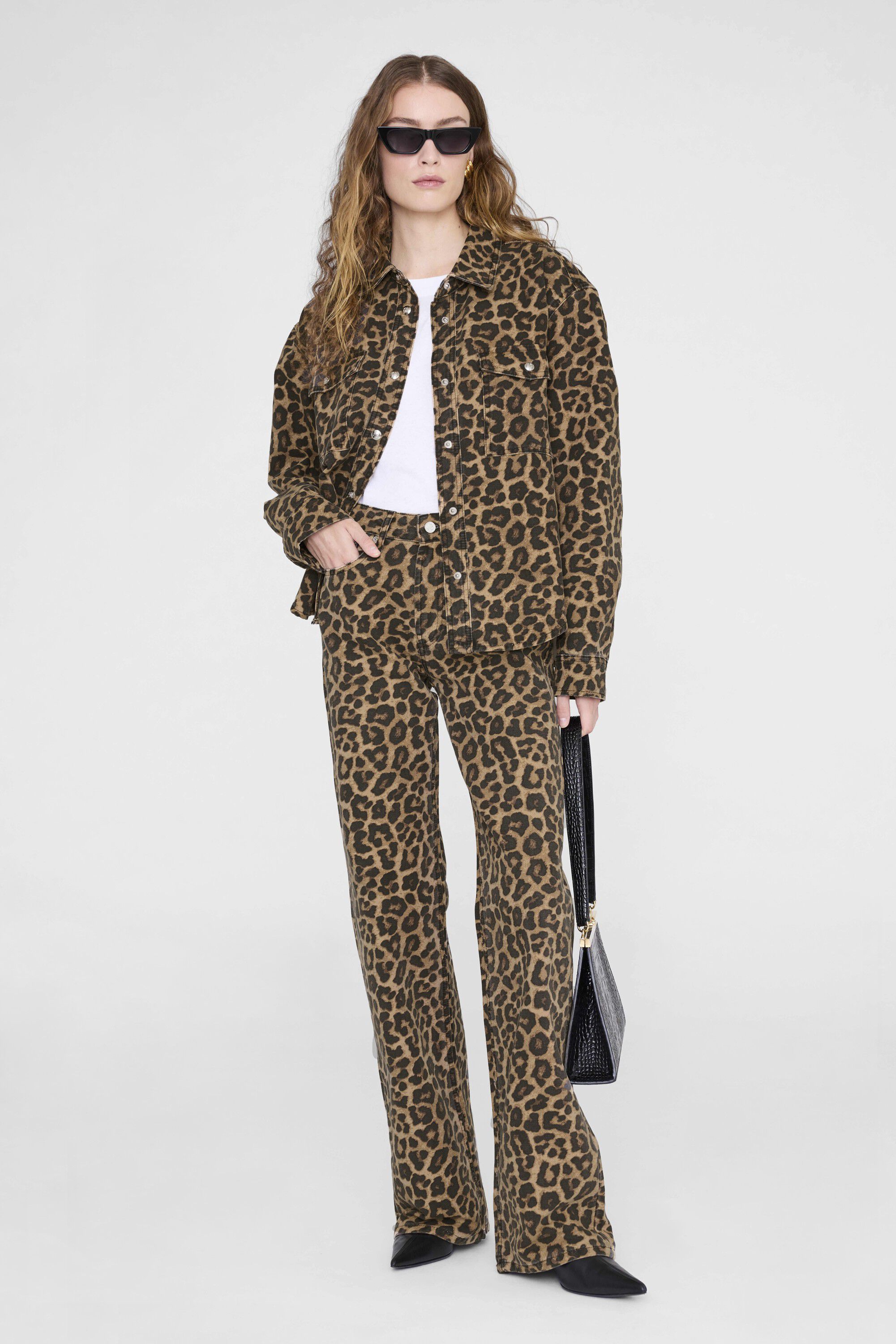 PAXTON SHIRT - BLACK AND BROWN LEOPARD