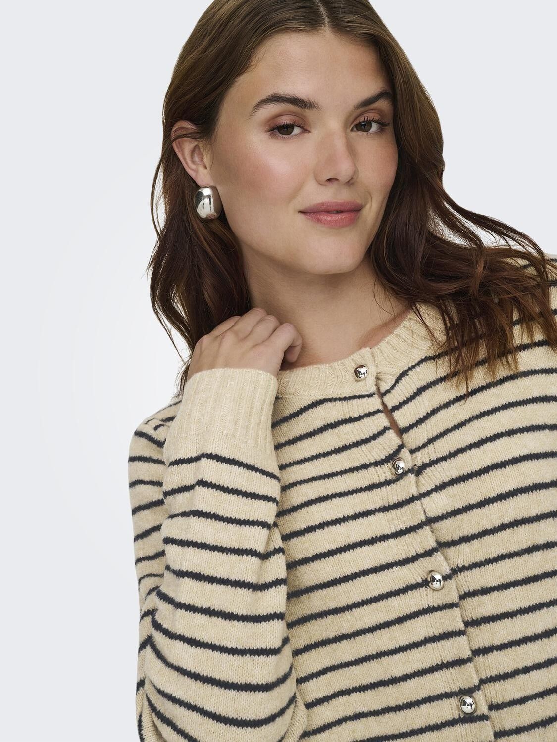 ONLCHESTER LIFE LS STRIPE CARDI CC