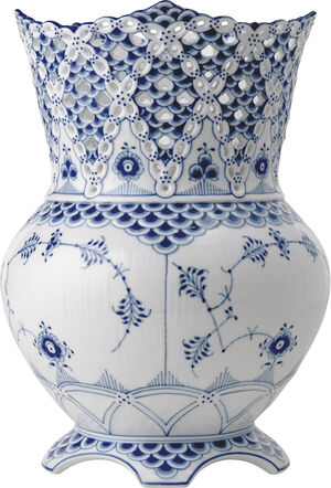 Musselmalet Helblonde Vase 22 cm