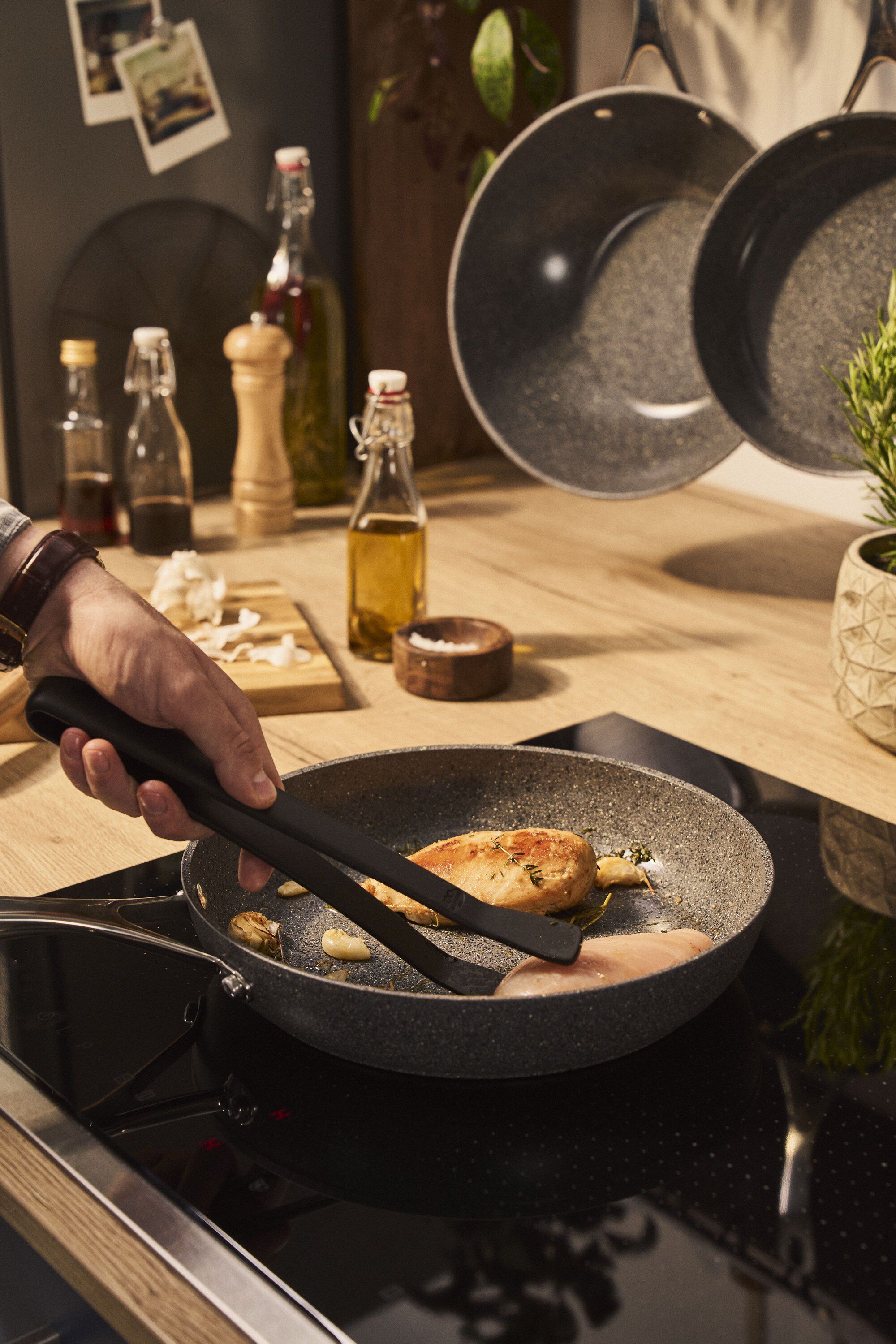 Salina Ceramic Stekpanna, 32 cm, Aluminum, Titanf&ouml;rst&auml;rkt keramisk non