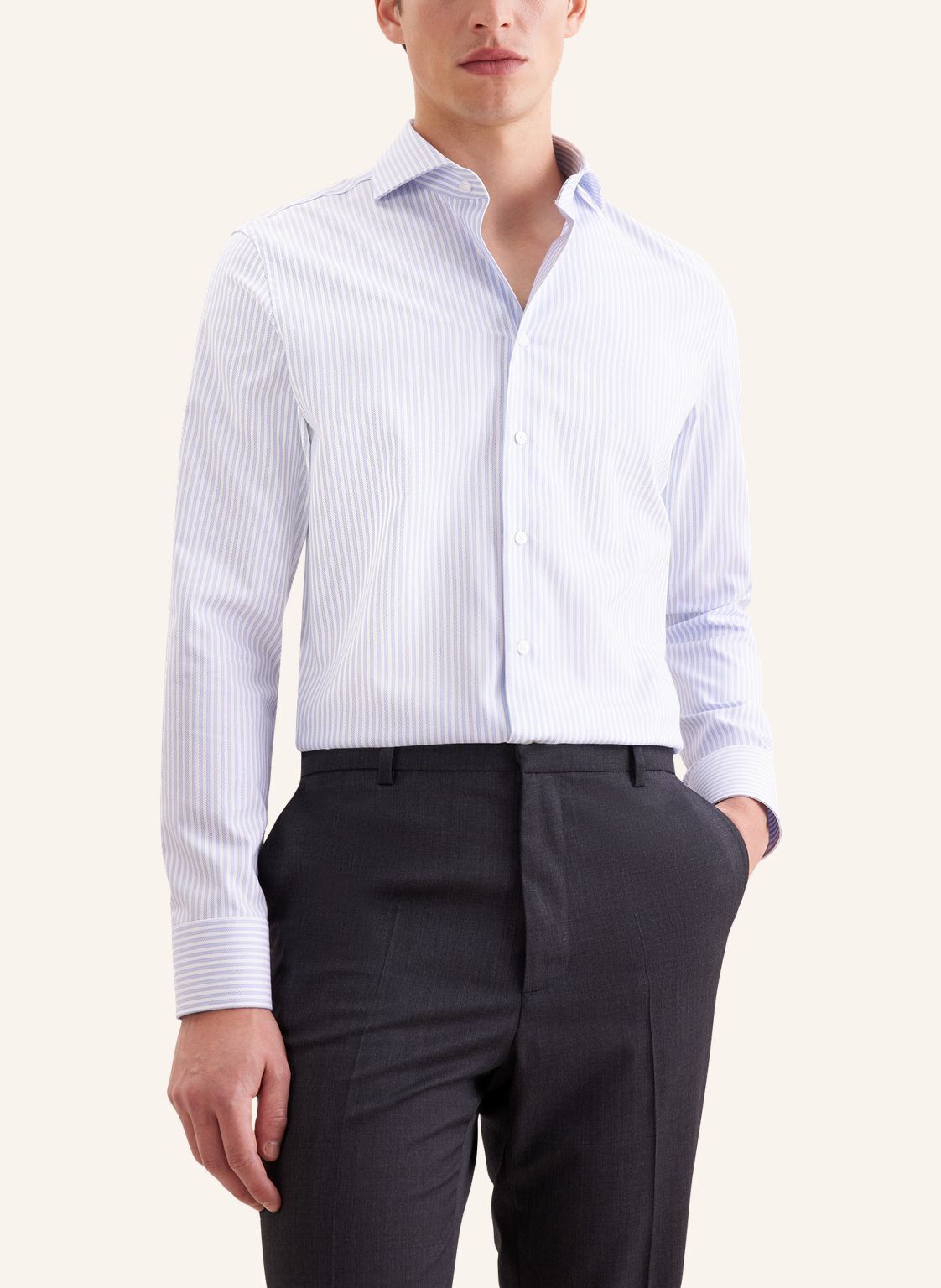 Business shirt Slim 1/1 Shark Collar Stripes