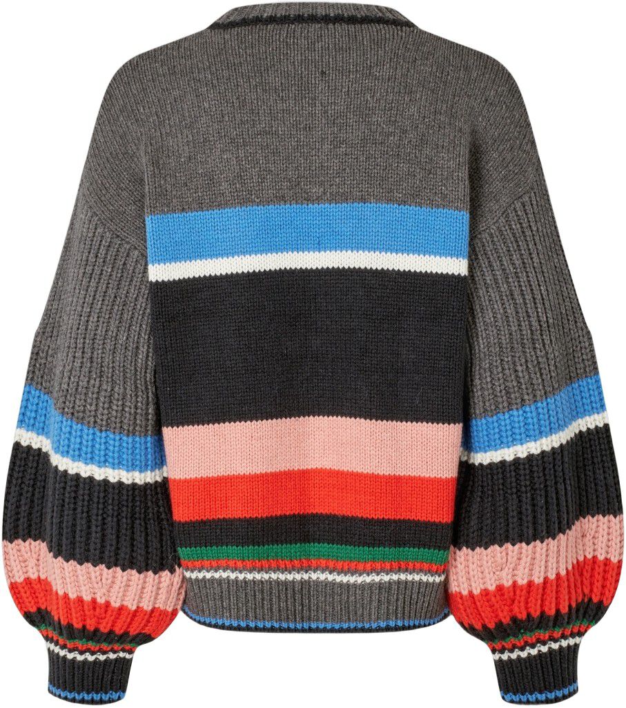 2421 Chunky Cotton Wool, Crewneck Chunky Sleeve Sweater