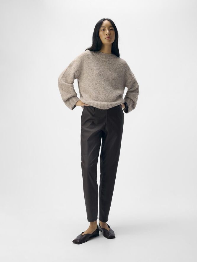 OBJBELLE LISA COATED PANT NOOS