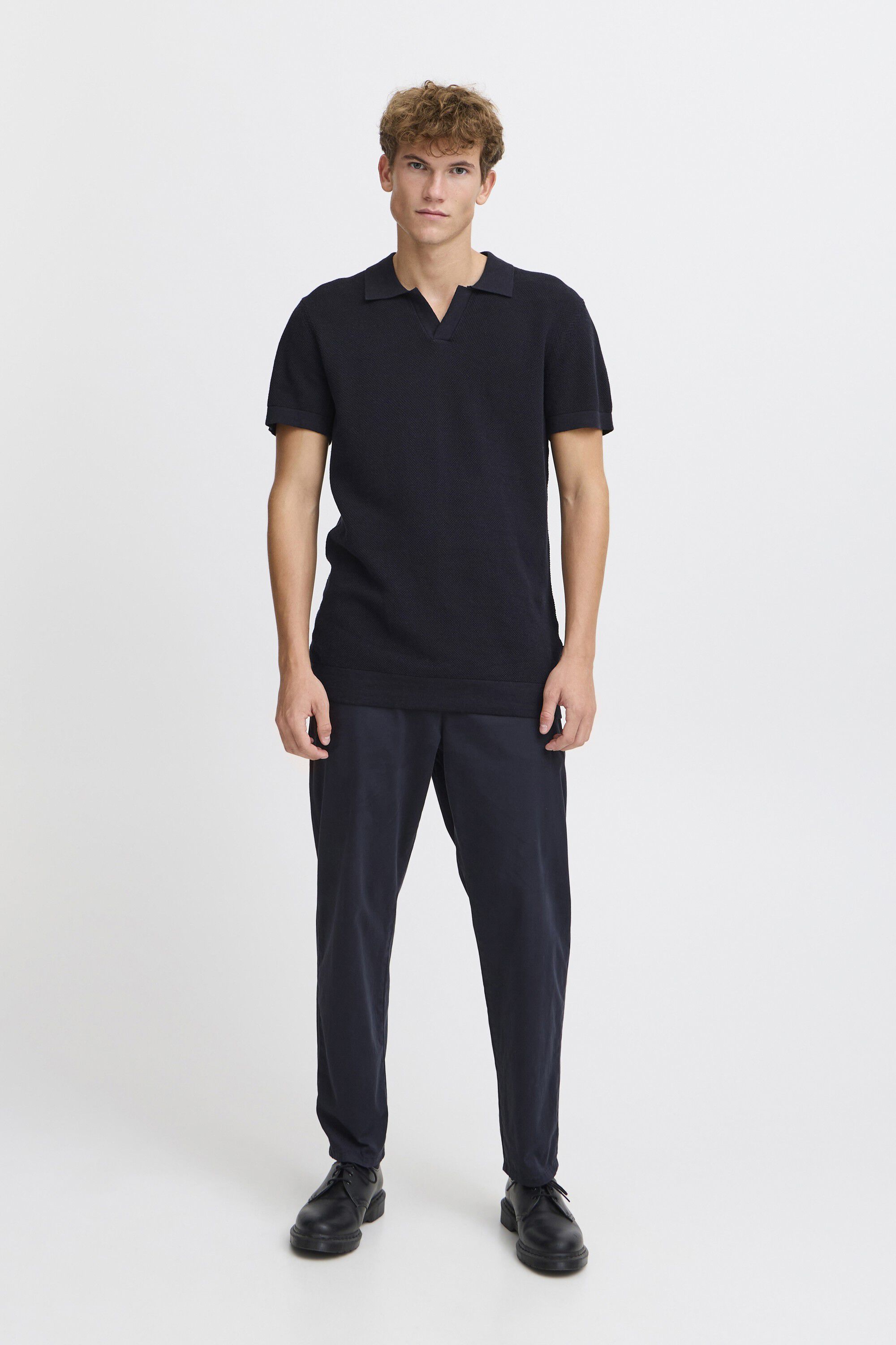 CFMATEO SS structured polo knit