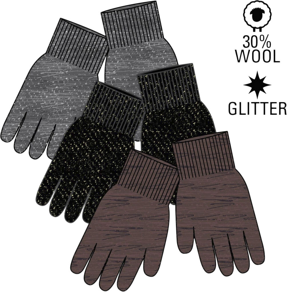 Magic Gloves 3 Pack w. Lurex