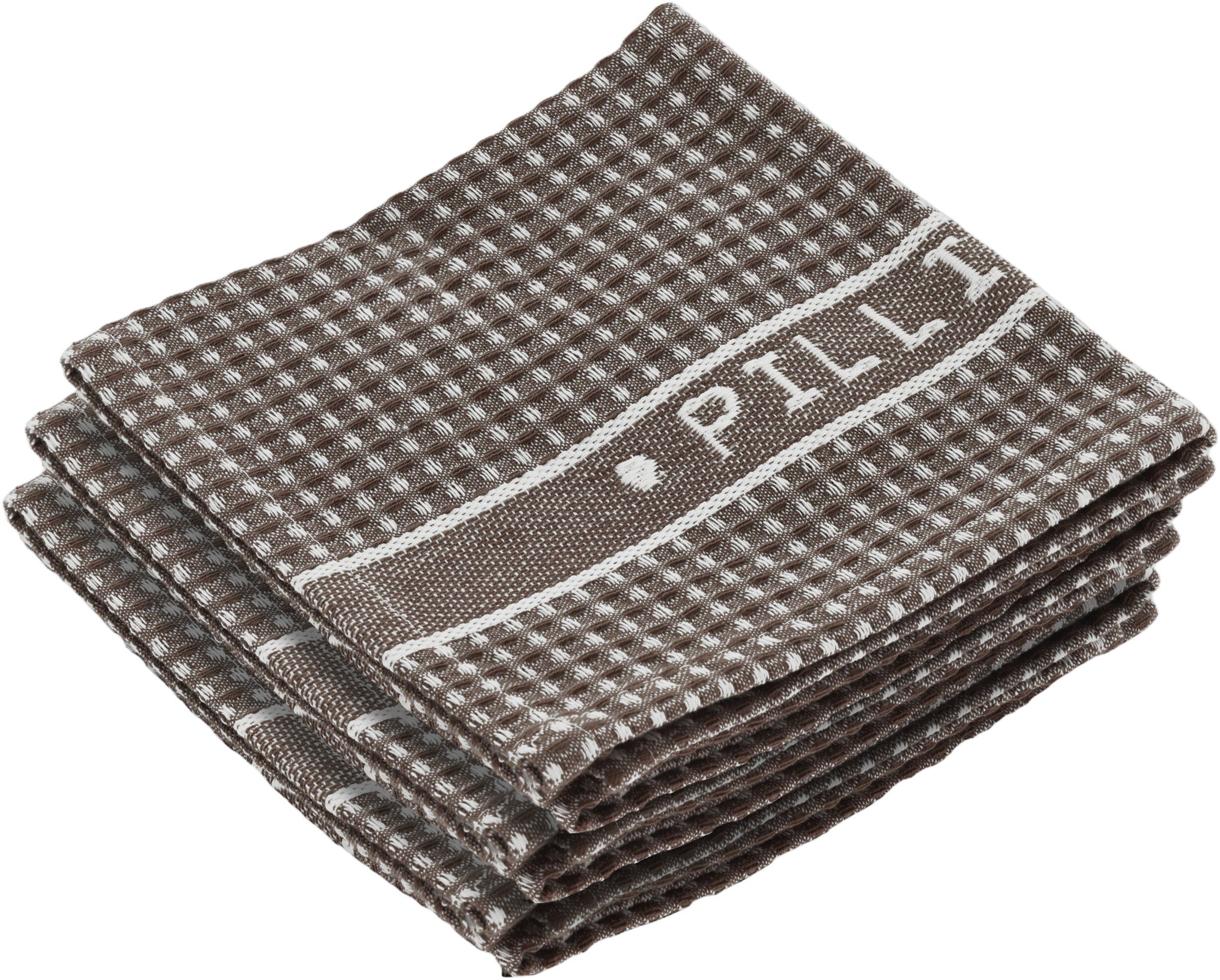 Diskdukar 32 x 32 cm 3 st Brun/Vit 100% ny bomull