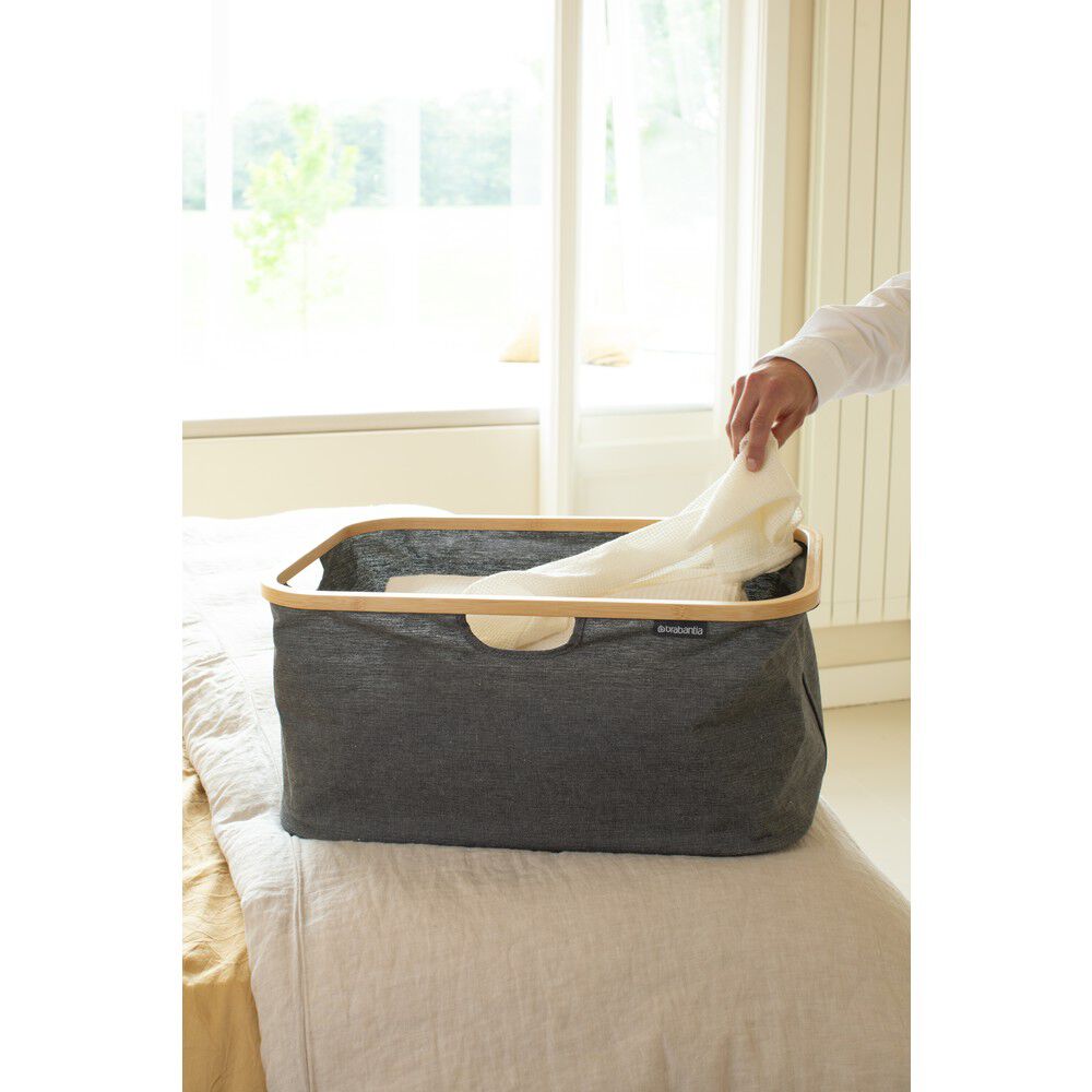 Foldbar vasket&oslash;js kurv 40 ltr. - Pepper Black