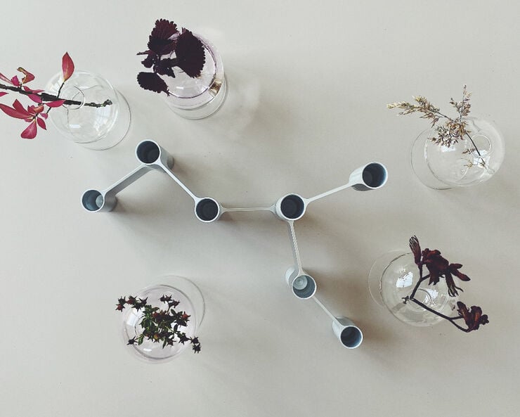 LINK, CANDLE HOLDER, MATT ALUMINIUM, 11060M