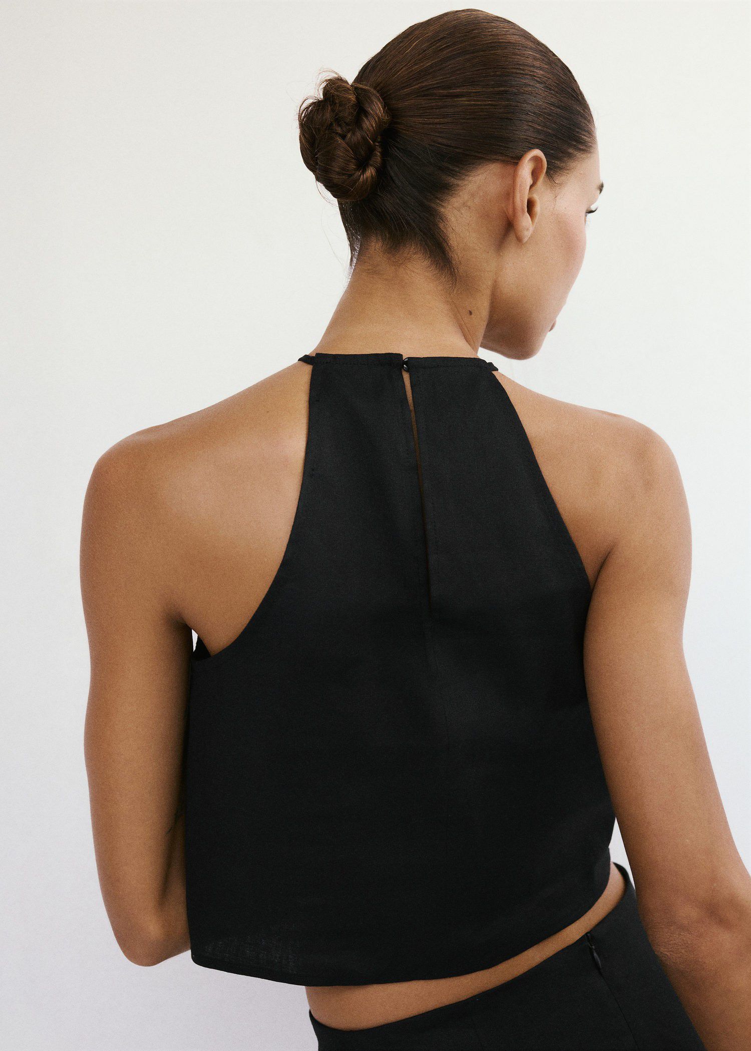 Linen cotton halter top