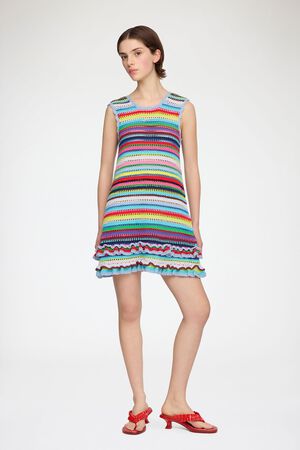 Cotton Crochet A-line Dress