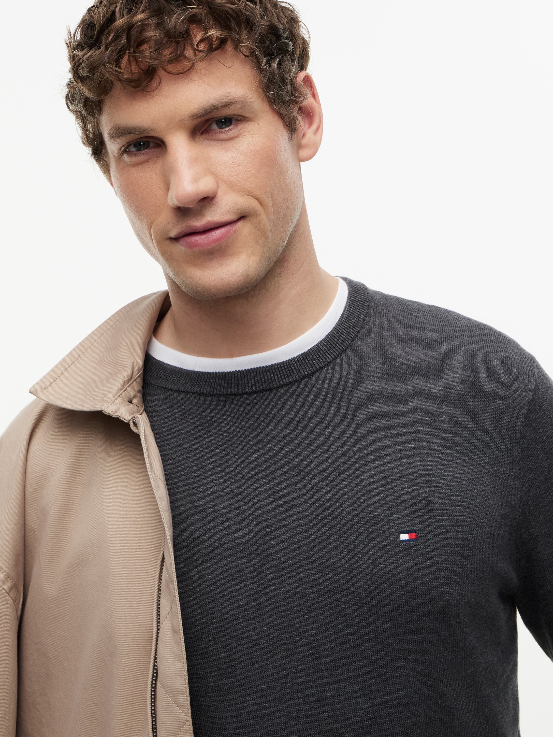 Flag Embroidery Crew Neck Jumper