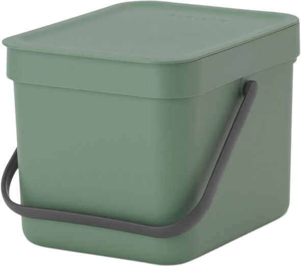 Affaldsspand m/l&aring;g sort.kon. 6 ltr.