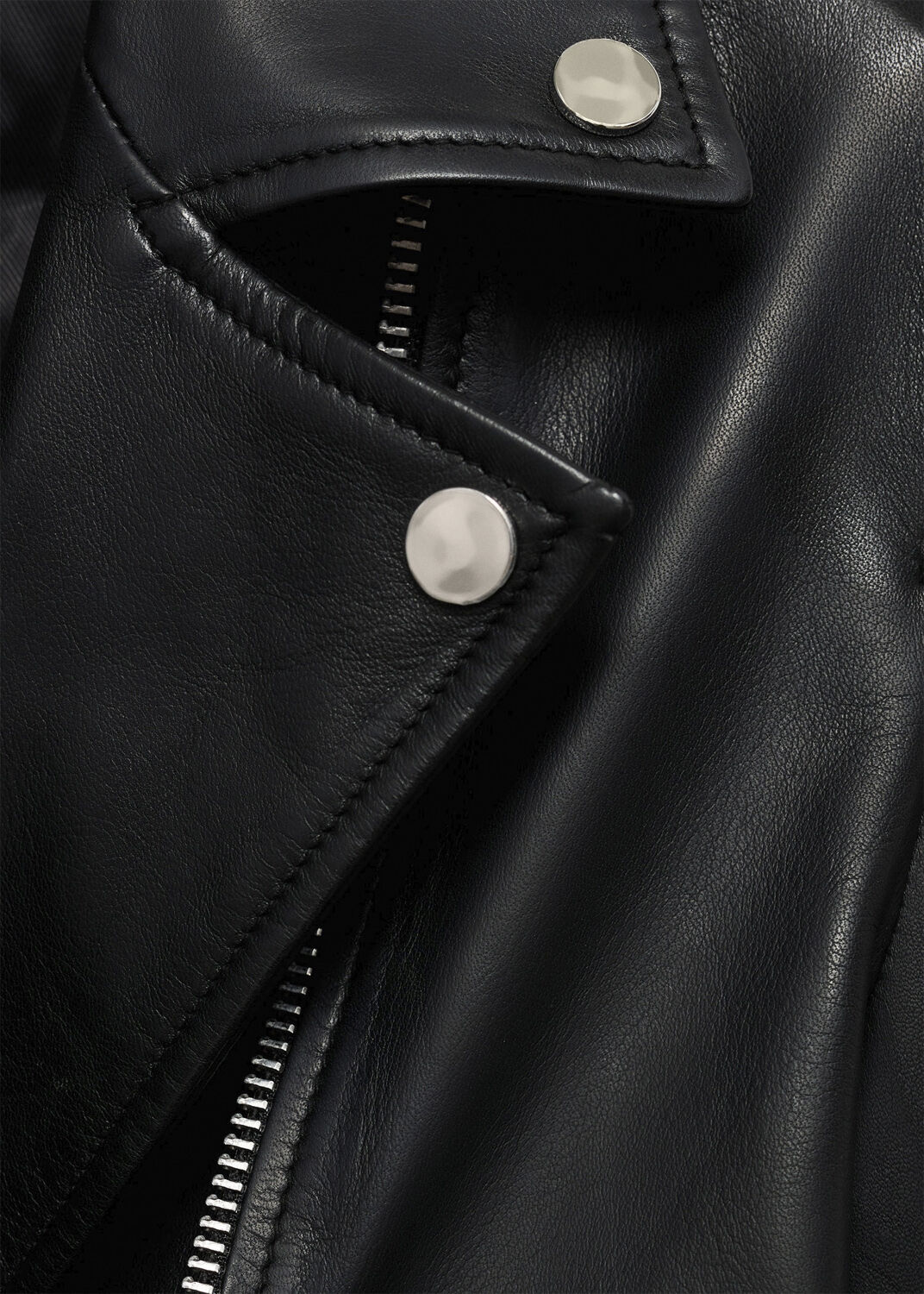 Leather biker jacket