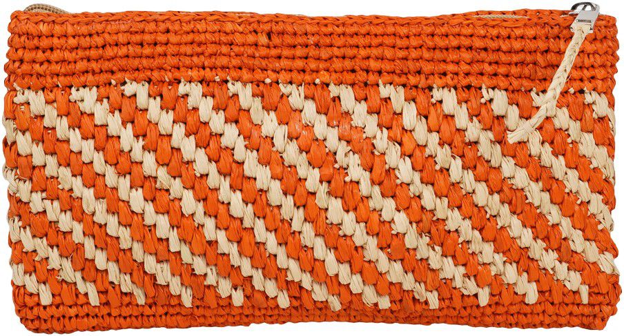 MIMOSE - CLUTCH - BRAIDED RAFFIA - H13 X W25 X D5 CM