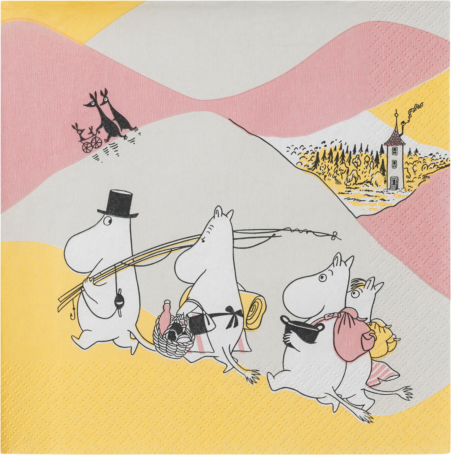 Moomin Arabia 33cm papirservietter Familietid