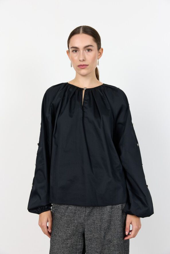 LR-ISLA SOLID 131 Bluse Sort