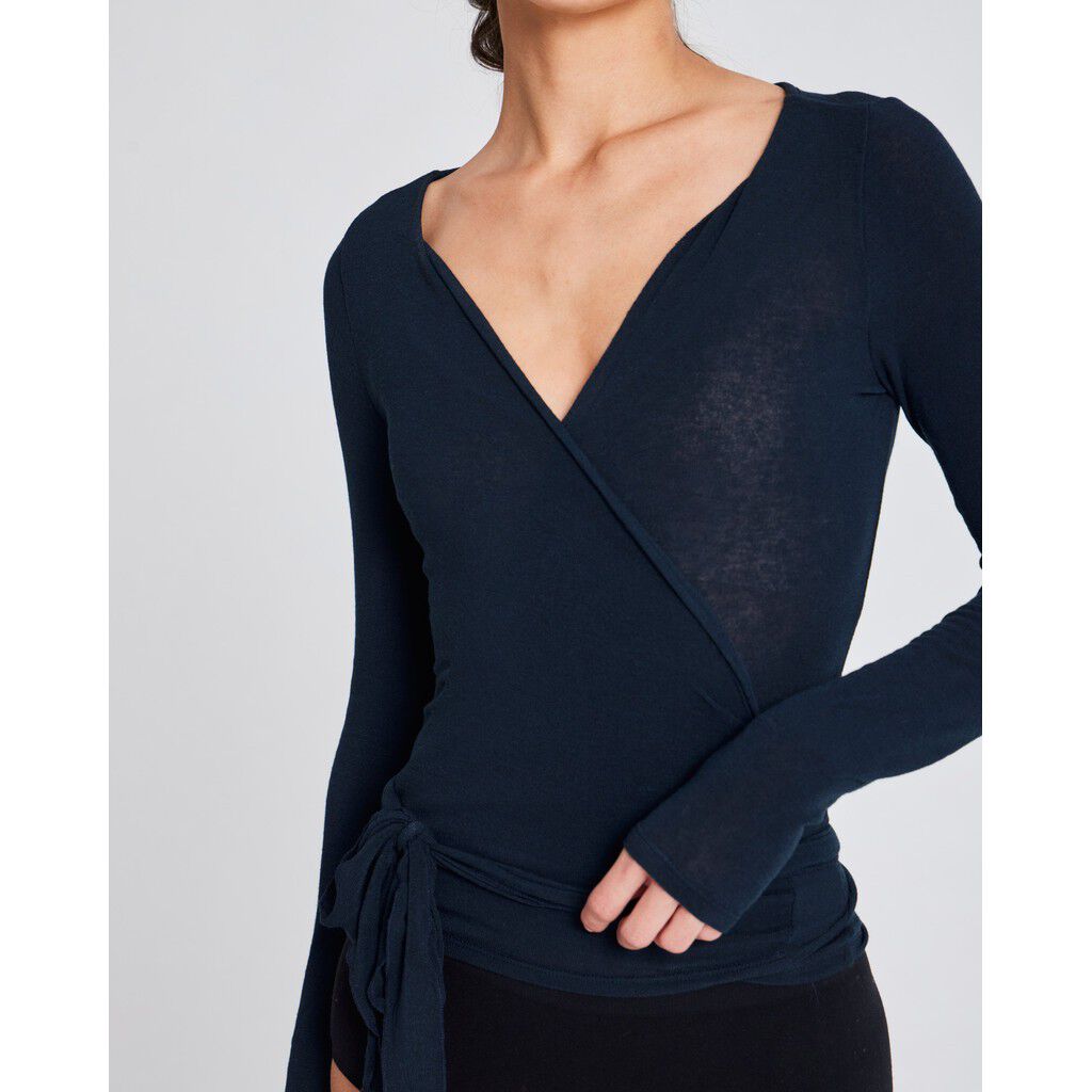 Anne Wrap L/S Wool Top