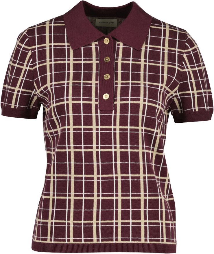 CHECKED KNIT RUGGER SS