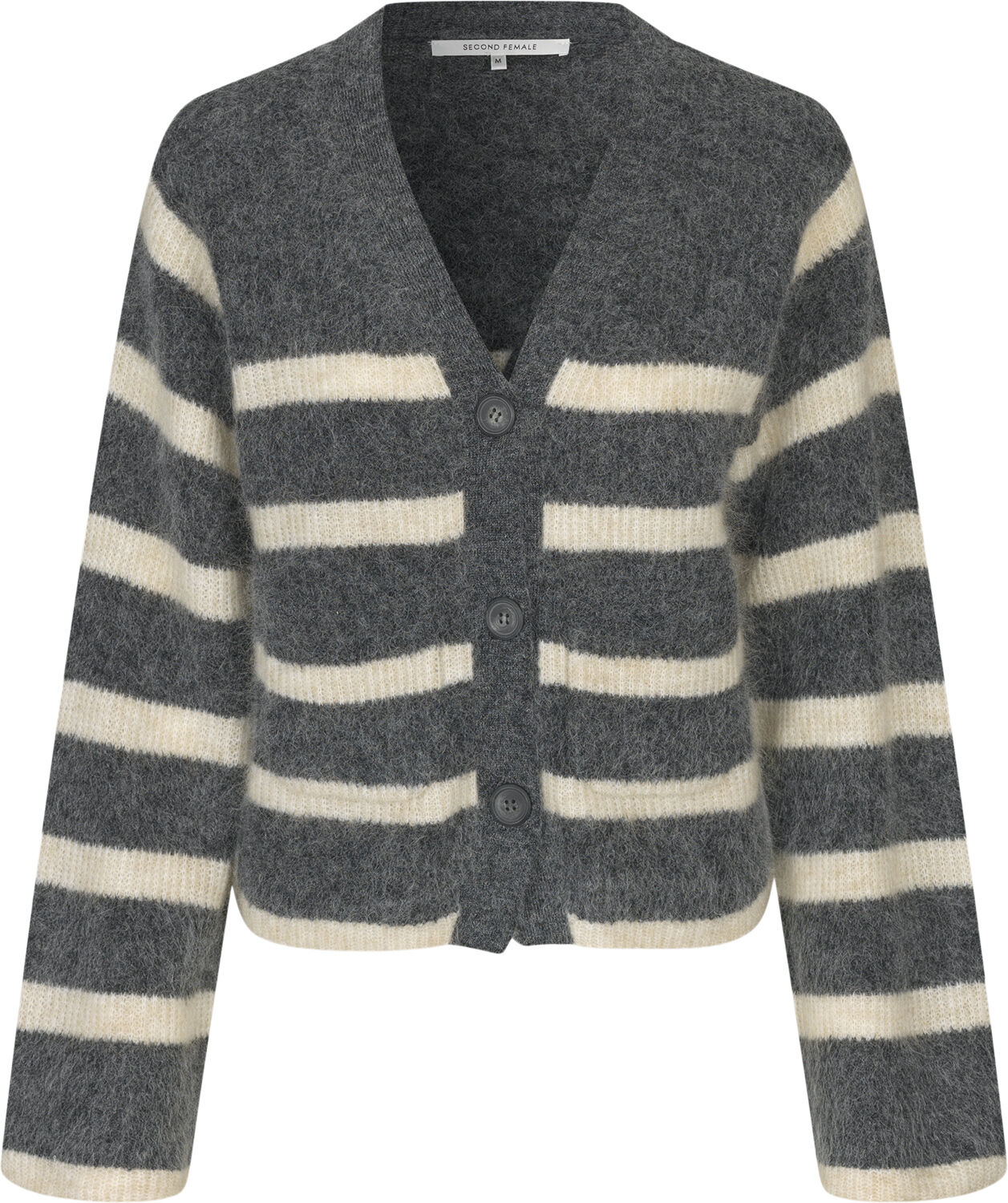 Ovalis Mohair Blend Knit Wide Sleeve Cardigan