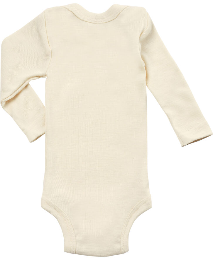 Baby-body, long sleeved, GOTS - natural â 62/68