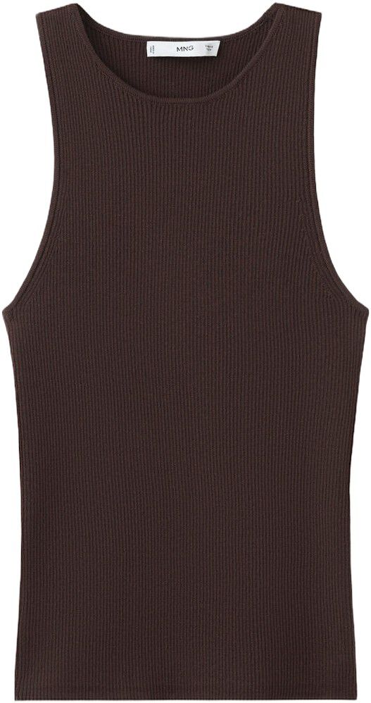 Fitted fine-knit top