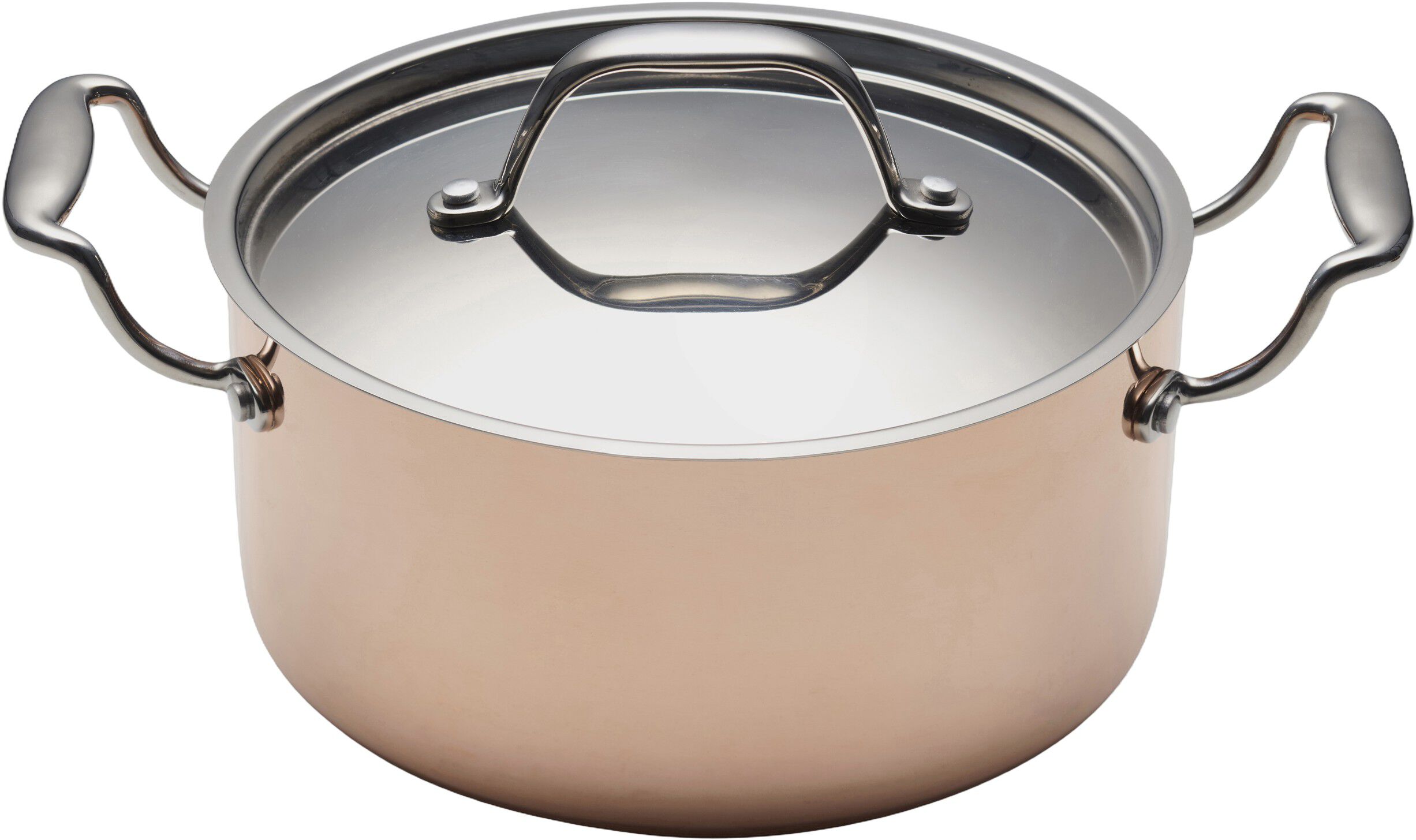 Gryta med lock 3 liter Koppar