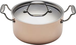 Gryta med lock 3 liter Koppar