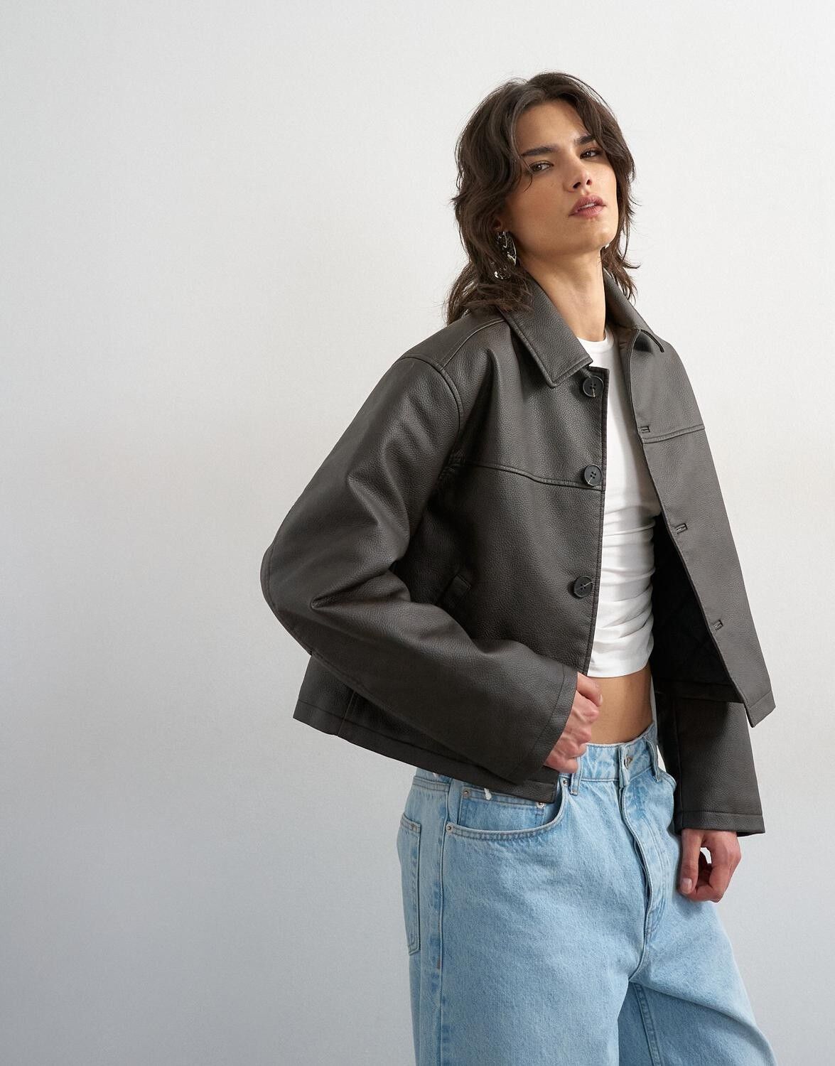 Tsthit Cropped Coated Jacket Otw