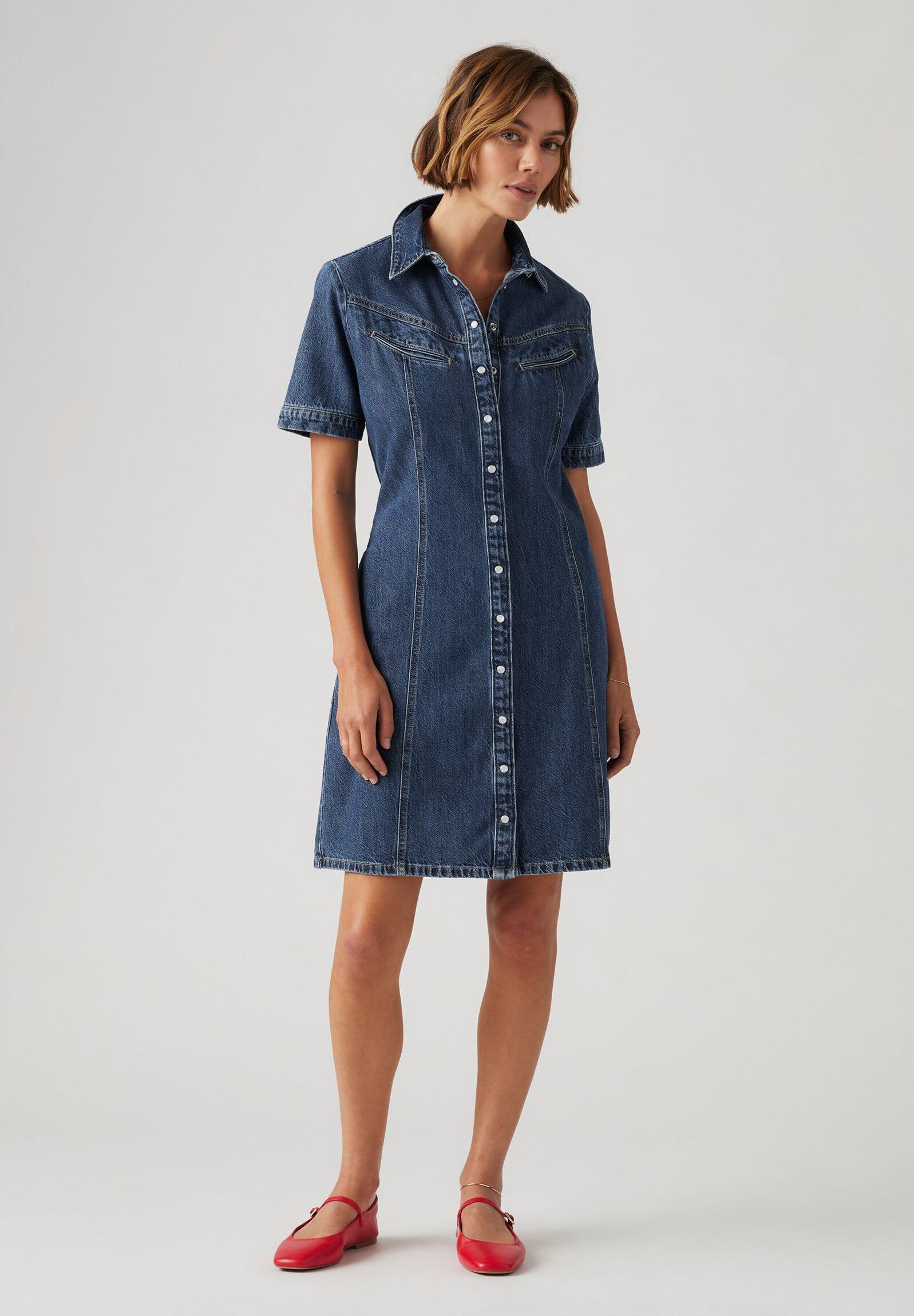 RINOA DENIM SS DRESS SLEDGE SI
