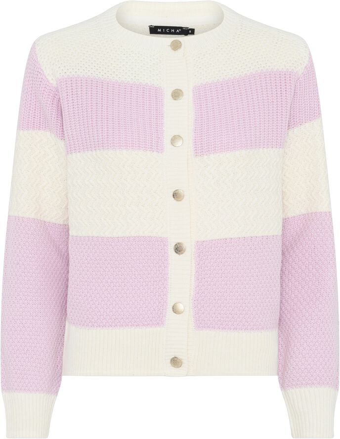Cardigan_ Mix Pattern Knit