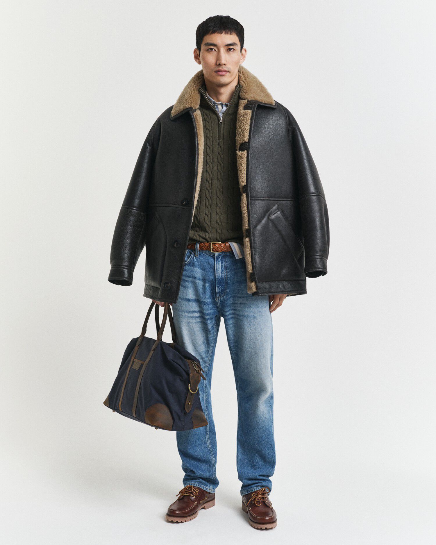 COTTON CABLE HALF ZIP