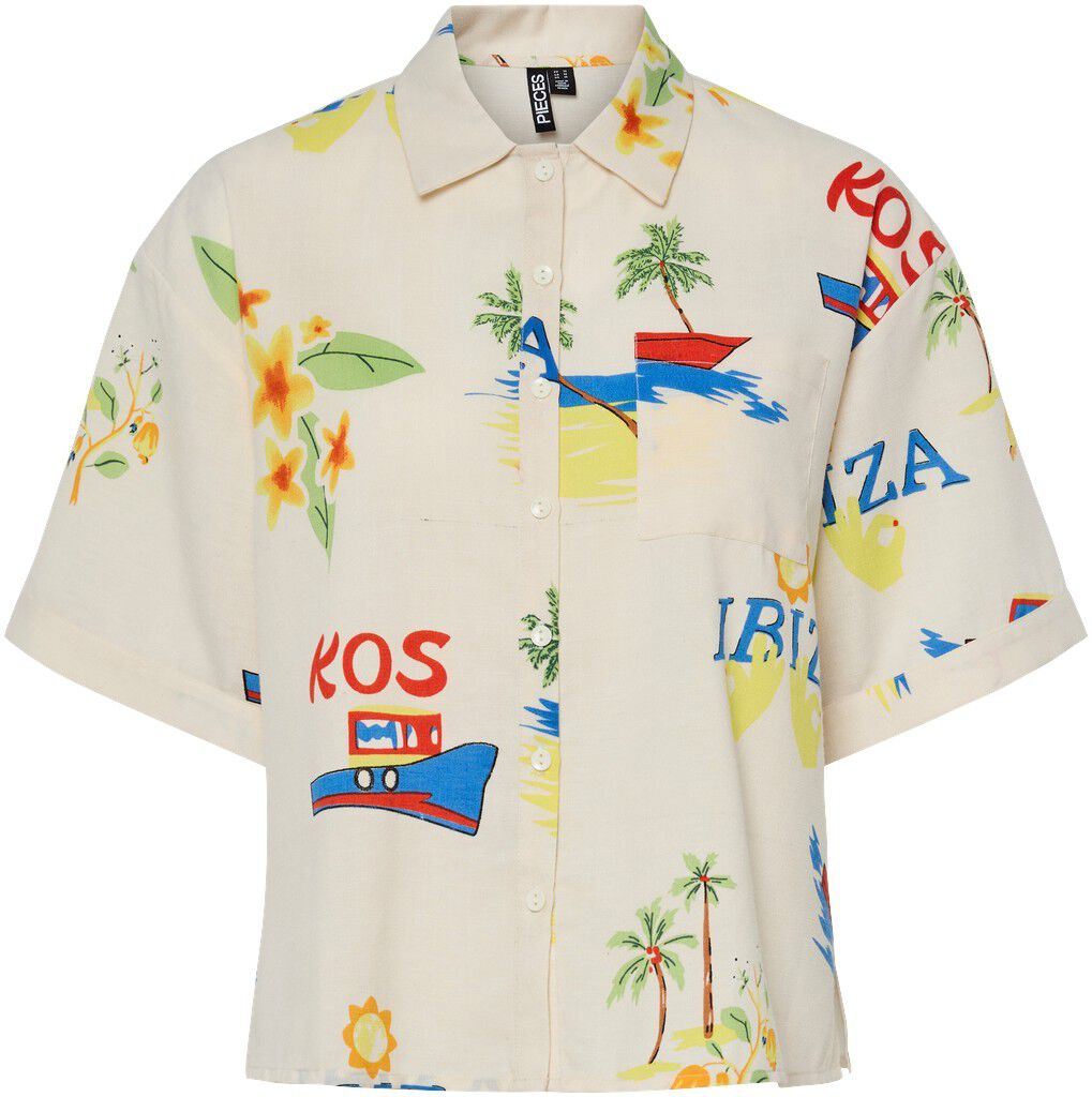 PCBELLA 2/4 LOOSE SHIRT WVN KCA