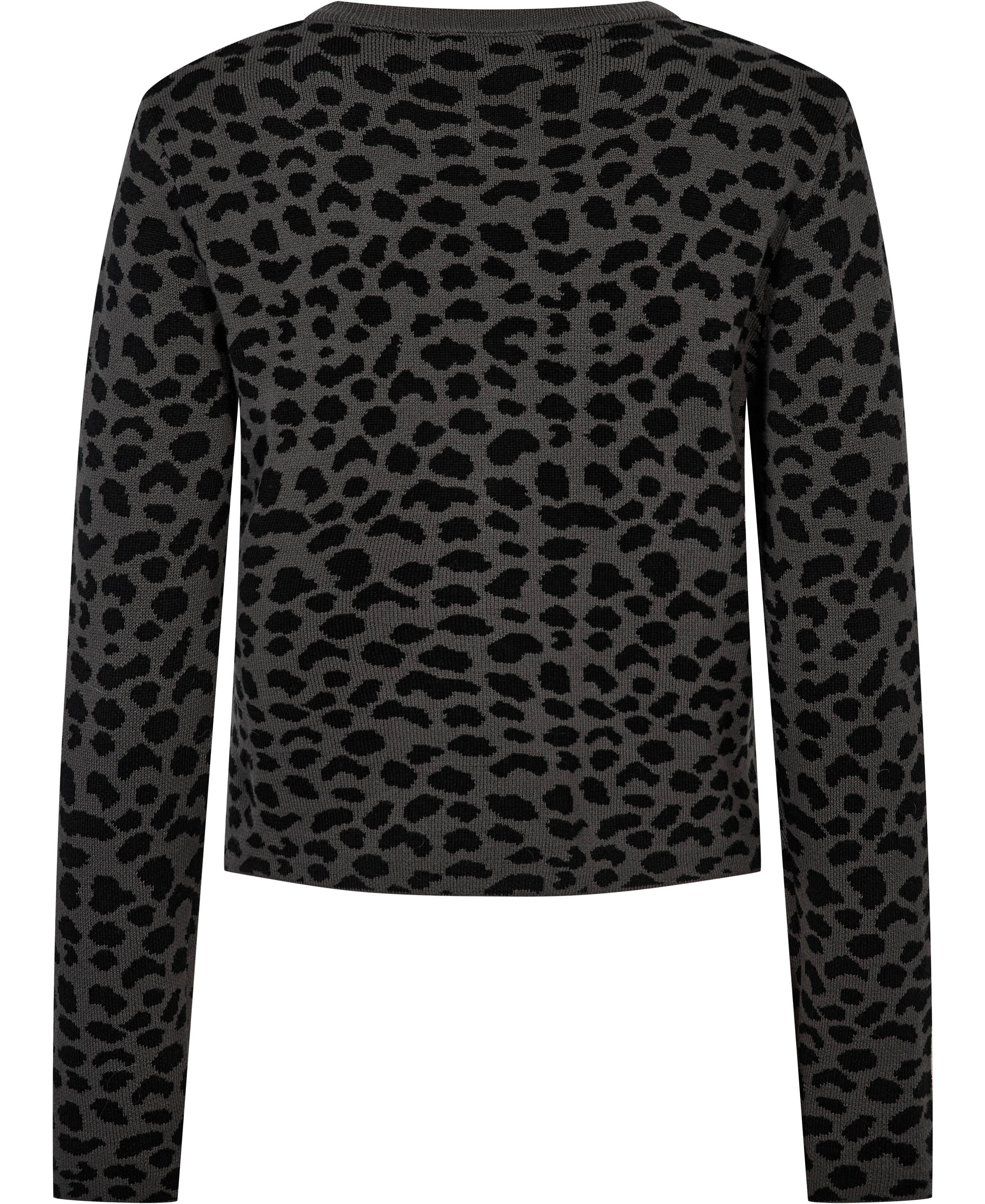 Animal print cardigan with buttons