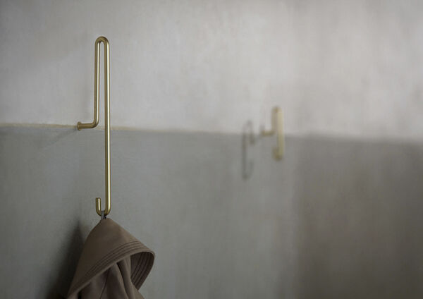 Wall Hook, Matt Gold, Large