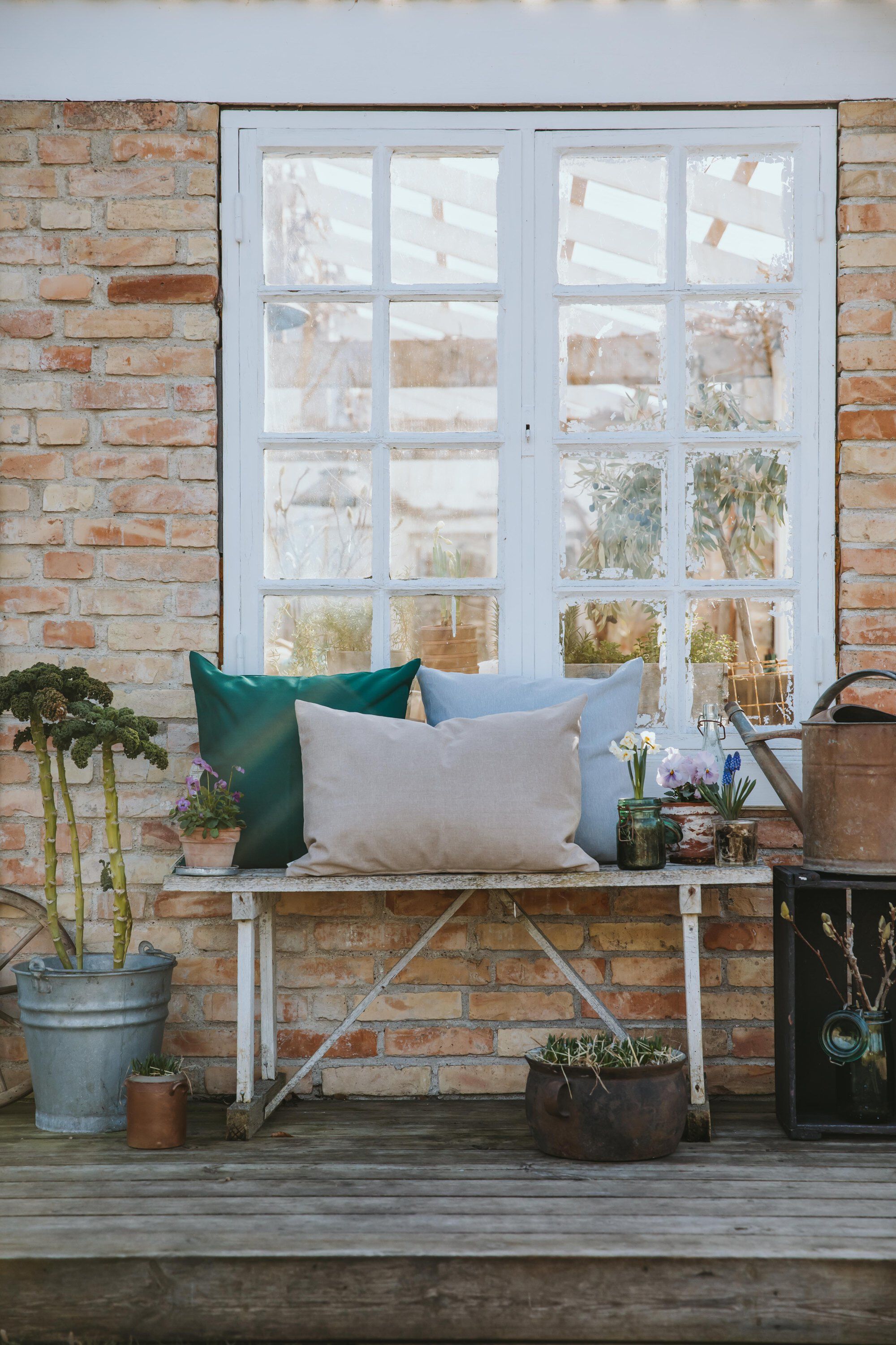 Fossflakes utomhuskudde 40x60 cm. Sand