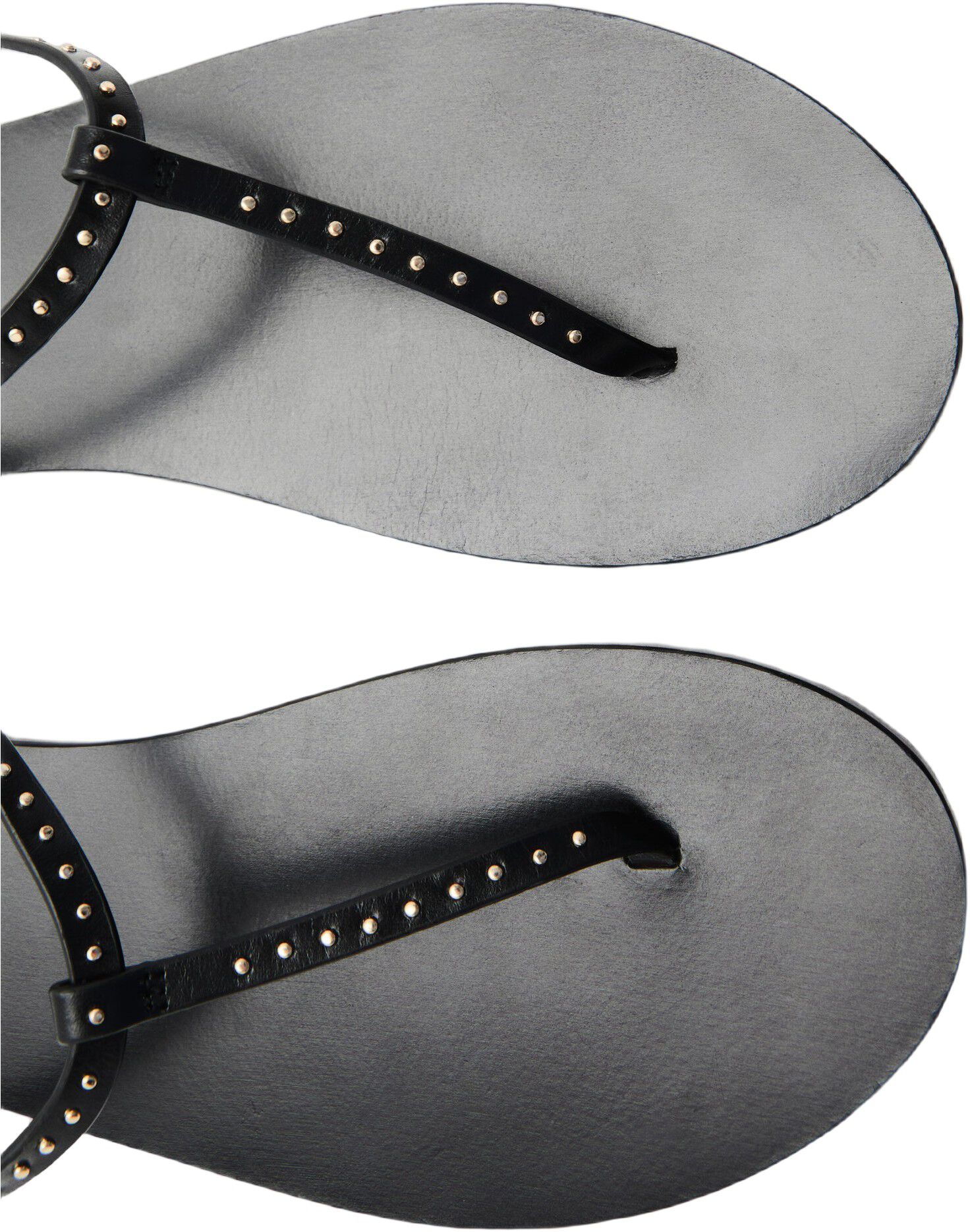 Leather sandals with mini studs