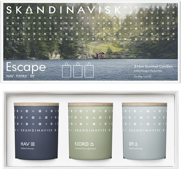 ESCAPE Mini Candle Giftset 65g x 3