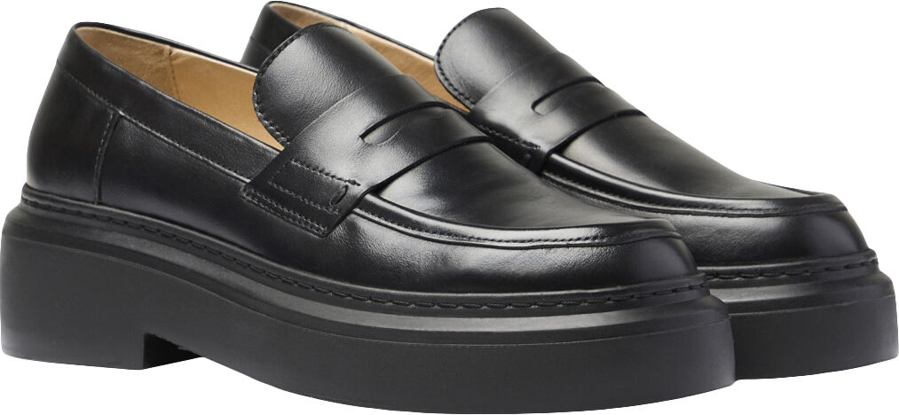 June Loafer - Black Leather / Black Sole