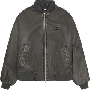 FAUX LEATHER BOMBER JACKET