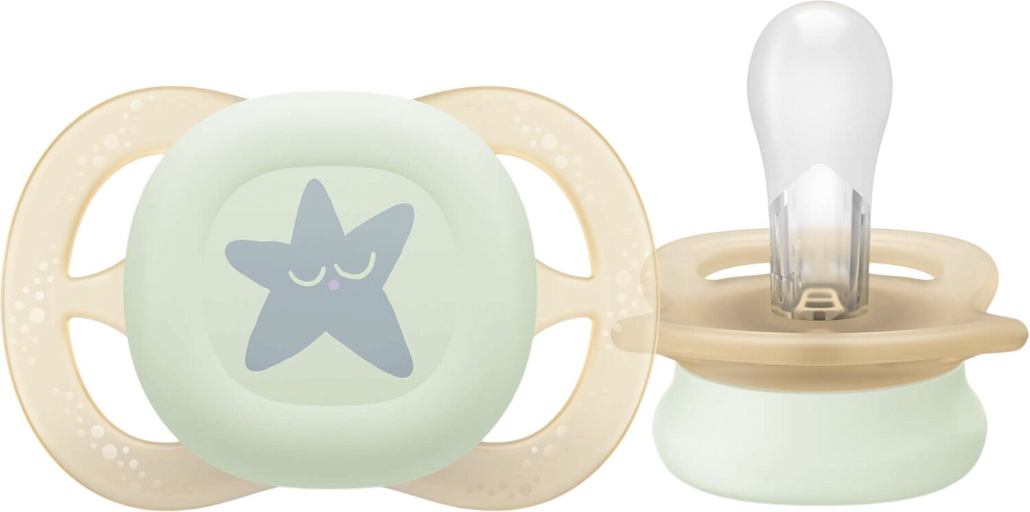 Philips Avent Soother ultra start Nighttime - Pakke med 2 -