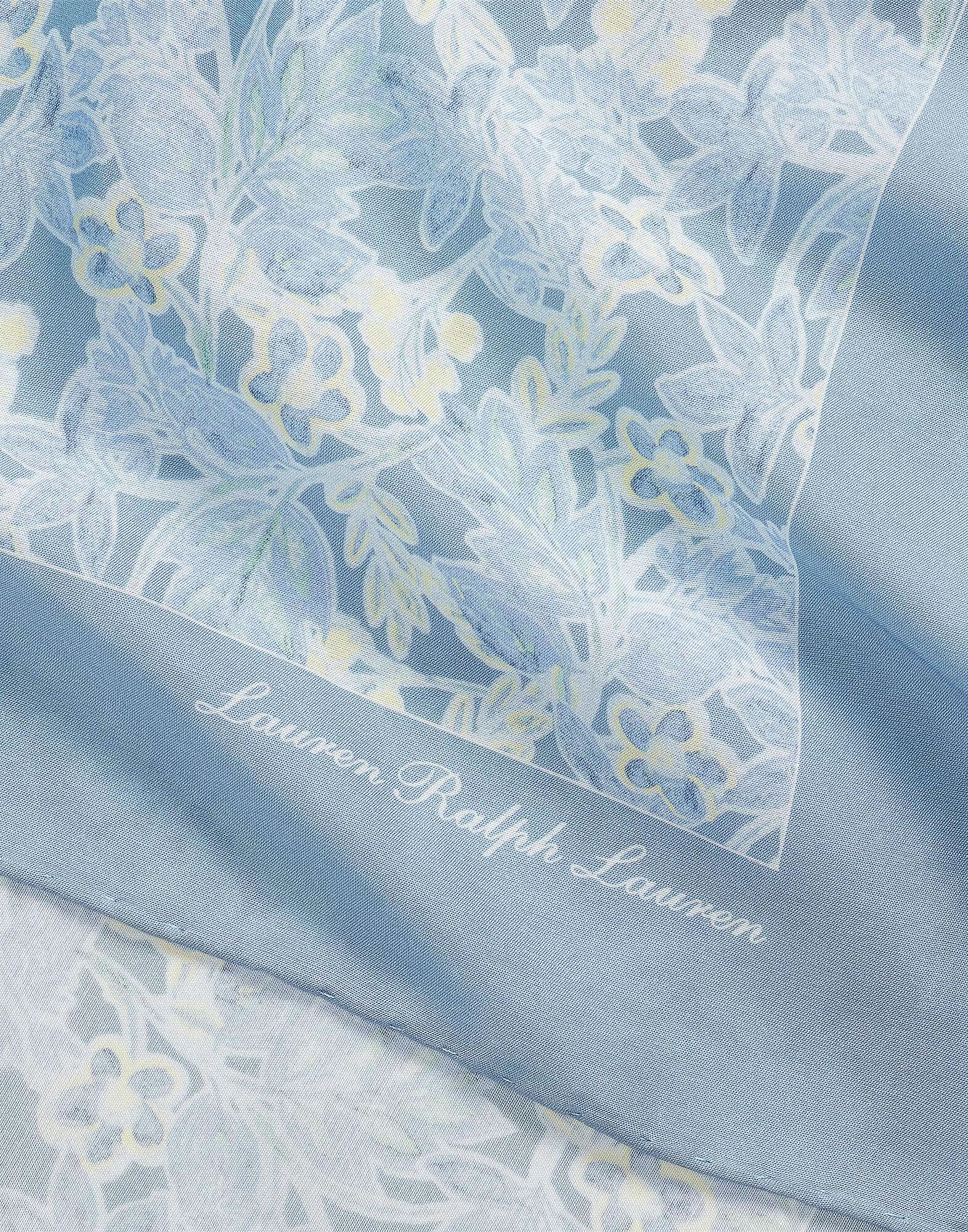 Floral Cotton-Silk Square Scarf