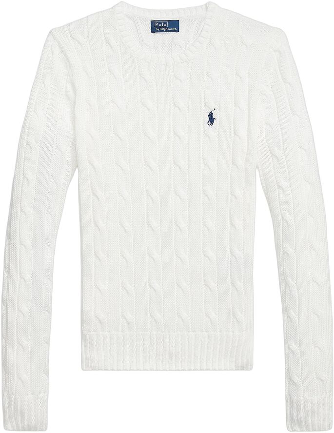 Cable-Knit Cotton Crewneck Sweater
