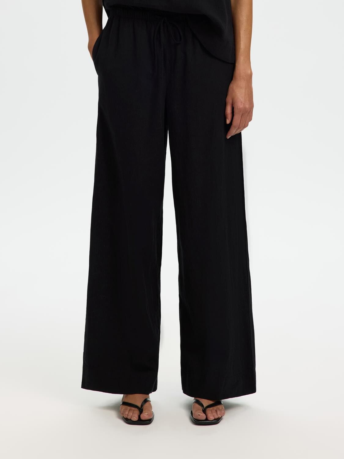 Slwluisa Mw Wide Linen Blend Pant Noos