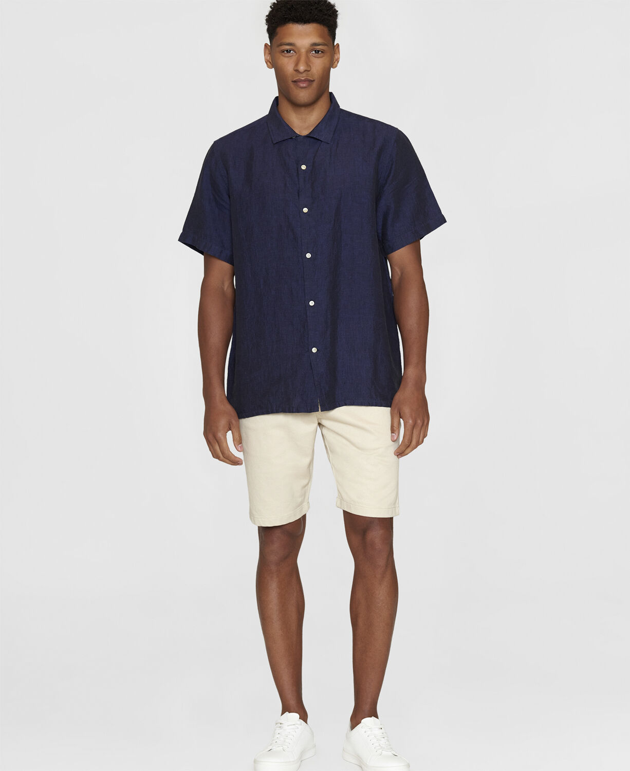 Box short sleeve linen shirt GOTS/Vegan