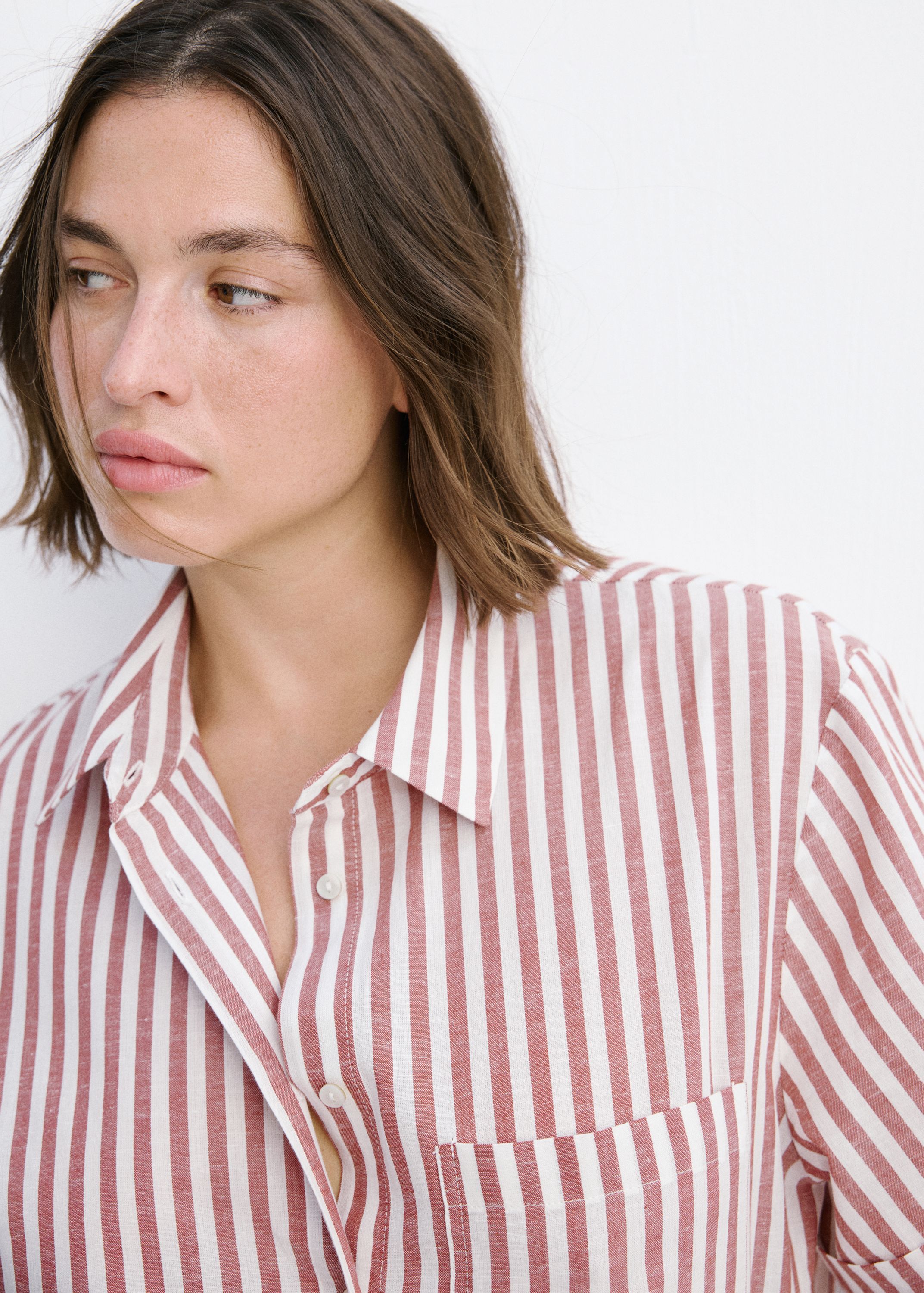 Striped cotton linen shirt